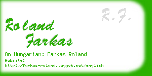 roland farkas business card